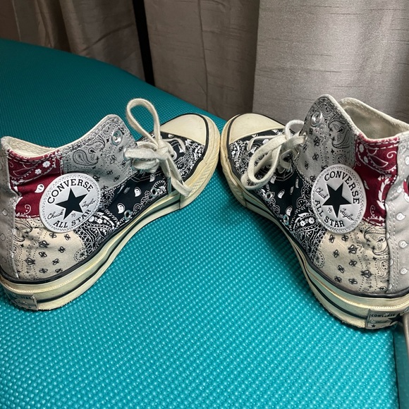 Converse All Star Bandana Hight Top Spneakers size 7 - Picture 6 of 6